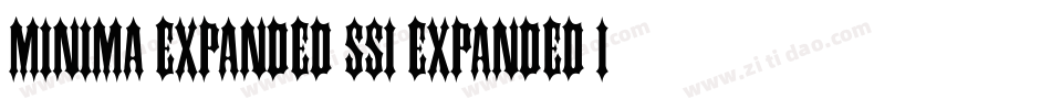 Minima Expanded SSi Expanded Italic字体转换